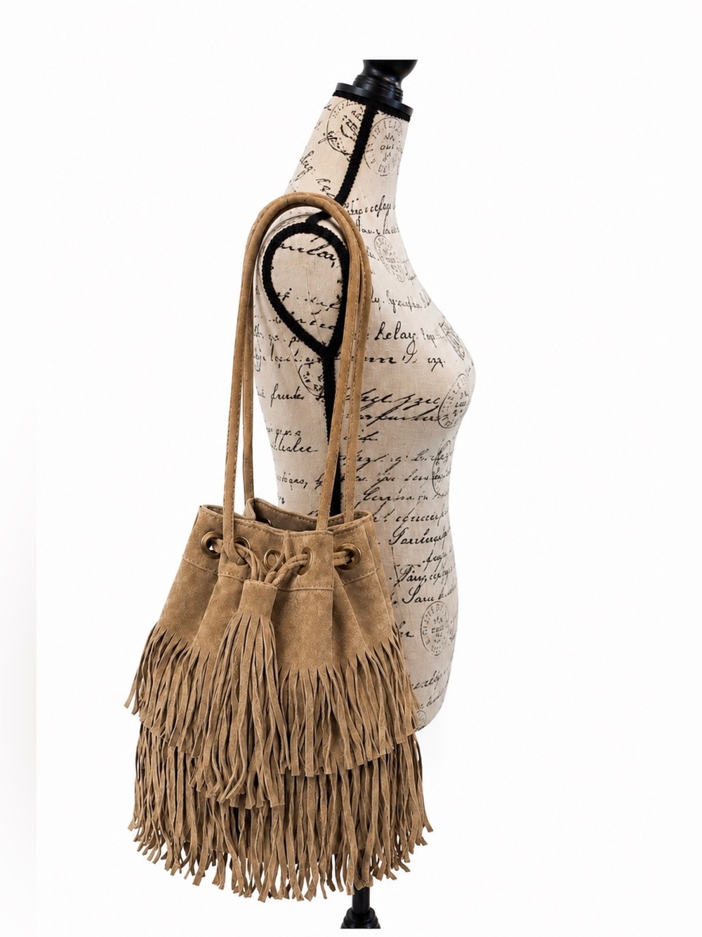 ZARA Authentic Leather Fringe Bucket Shoulder Bag BNWT Boho Western SOLD OUT!🔥 - Picture 8 of 12